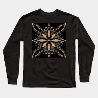 christian cross themed fabric pattern graphic design by ironpalette Long Sleeve T-Shirt